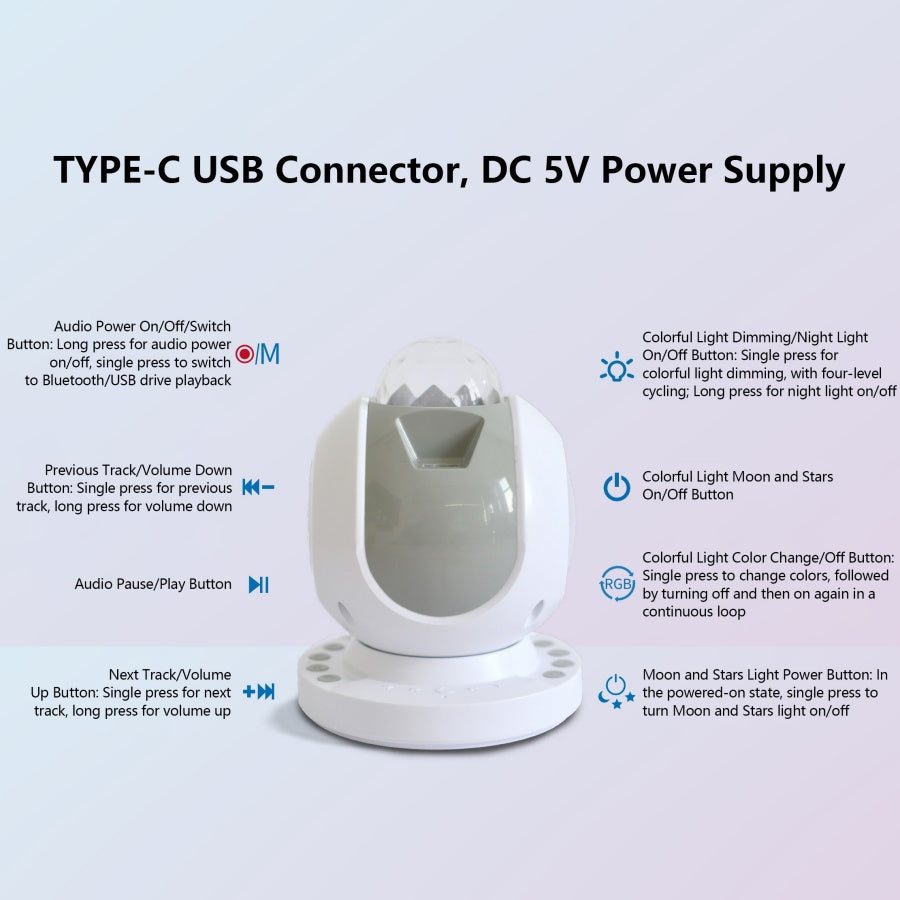 Starry Sky Light Bluetooth Speaker