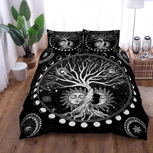 Celestial Yggdrasil Celtic Duvet Cover Set King Queen Double Full Twin Single Size Bed Linen Set
