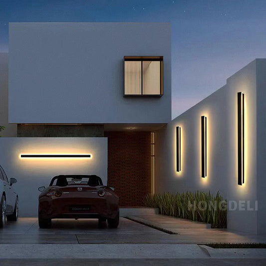 Waterproof outdoor wall light LED long wall light IP65 aluminum Garden villa porch decorative light 110V 220V outdoor  lighting
