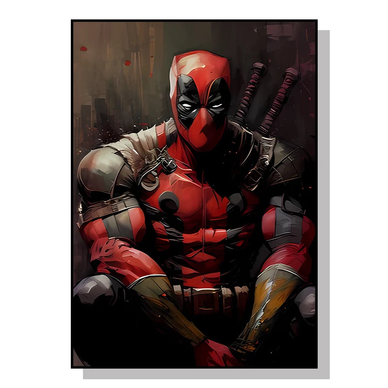 Marvel Movie Canvas Art Poster Anime Super Hero SpiderMan Iron Man Canvas Painting Home Wall Decor Prints and Children's Gifts