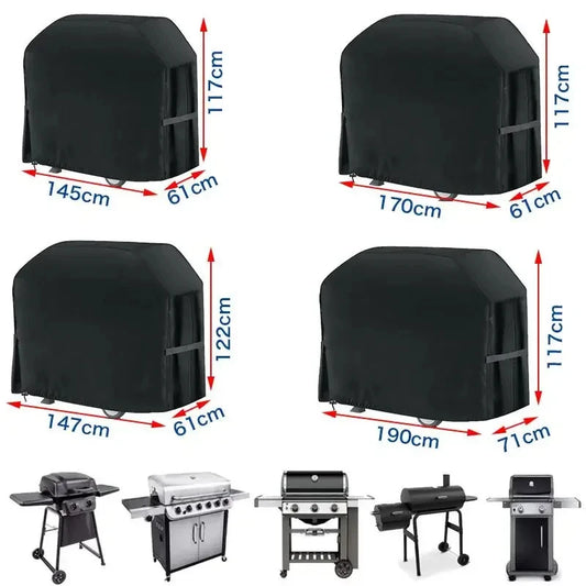 Heavy Duty Bbq Grill Cover For Outdoor Grill  Fire Pit Stove BBQ Covers  Outdoor Rain UV Protective Barbecue Cover
