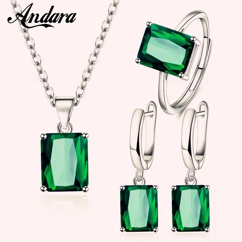 925 Sterling Silver Heart Jewelry Set