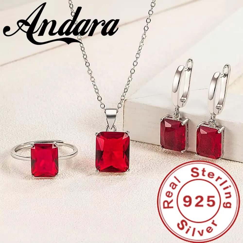 925 Sterling Silver Heart Jewelry Set