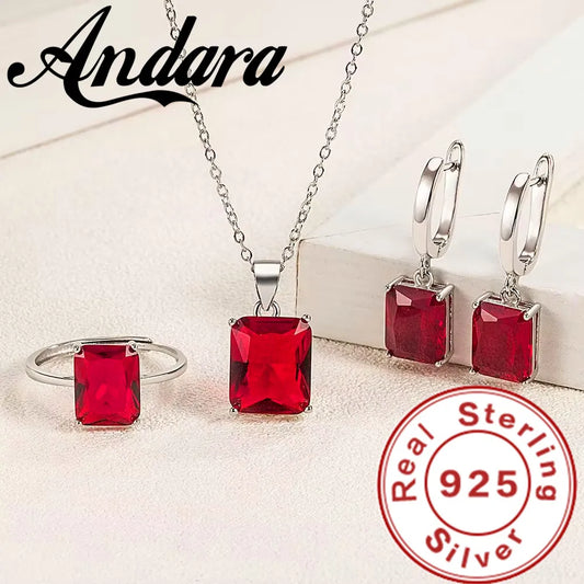 925 Sterling Silver Heart Jewelry Set