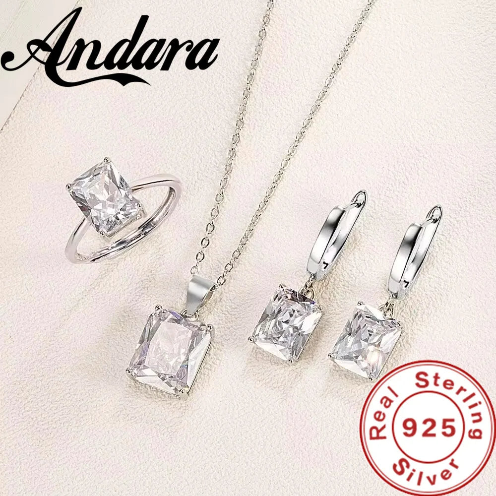 925 Sterling Silver Heart Jewelry Set