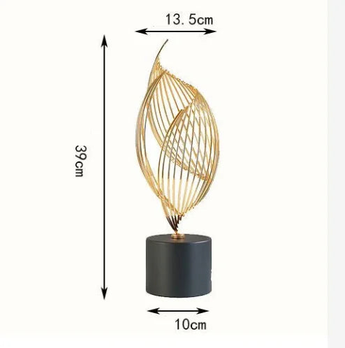 Abstract Ceramic Sculpture Golden Statue Modern Home Decoration Living Room Desktop Office Decoration Accessories Crafts Gift